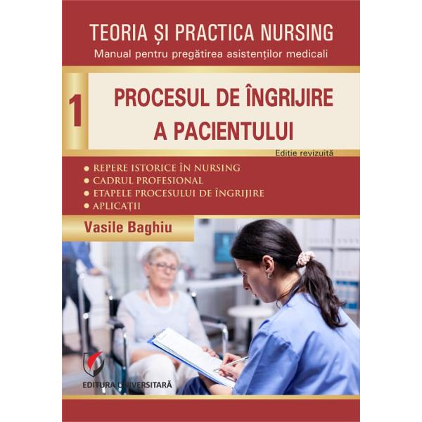 Seria de volume&nbsp;Teoria &537;i practica nursing&nbsp;de Vasile Baghiu &icirc;n forma sa revizuit&259; continu&259; direc&539;ia asumat&259; &icirc;nc&259; din prima edi&539;ie promovarea unei practici de nursing aliniate la standardele interna&539;ionale prin utilizarea sistematic&259; a clasific&259;rilor diagnosticelor nursing NANDA-I &537;i a instrumentelor conexe privitoare la interven&539;ii &537;i obiective NIC &537;i NOC ca limbaj profesional 