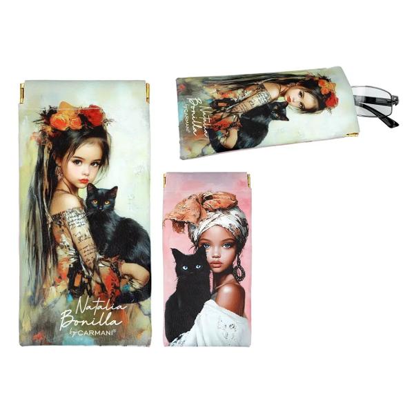 Etui pentru ochelari Natalia Bonilla Povestile Pisicilor Luna si Nela 9x18 cm 0210329
