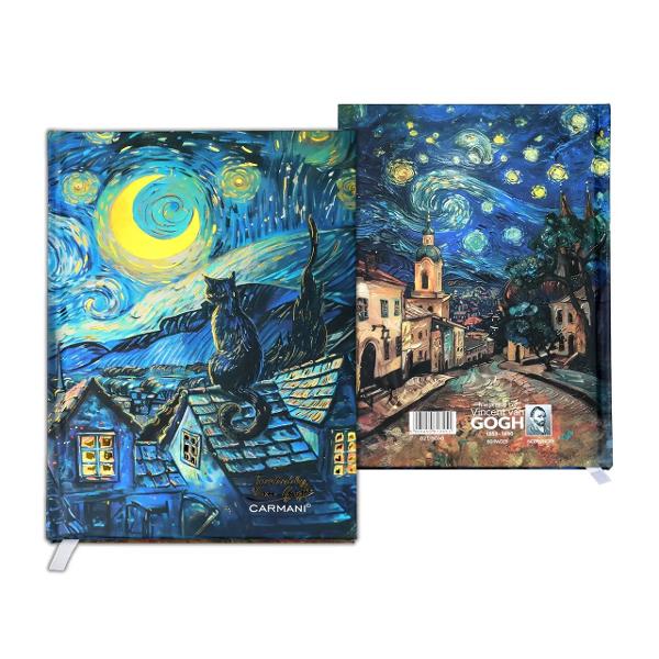 Bloc notes Van Gogh inspirat din Noapte Instelata 21x145 cm 80 file 0215060