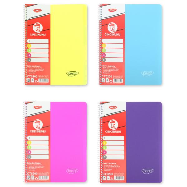 Caietul A4 cu 200 de file structurat &icirc;n&nbsp;5 subiecte este ideal pentru elevi liceeni &537;i studen&539;i care au nevoie de organizare eficient&259; pentru mai multe materii Formatul A4 ofer&259; spa&539;iu generos pentru noti&539;e exerci&539;ii &537;i temeCaietul con&539;ine&nbsp;200 de file 