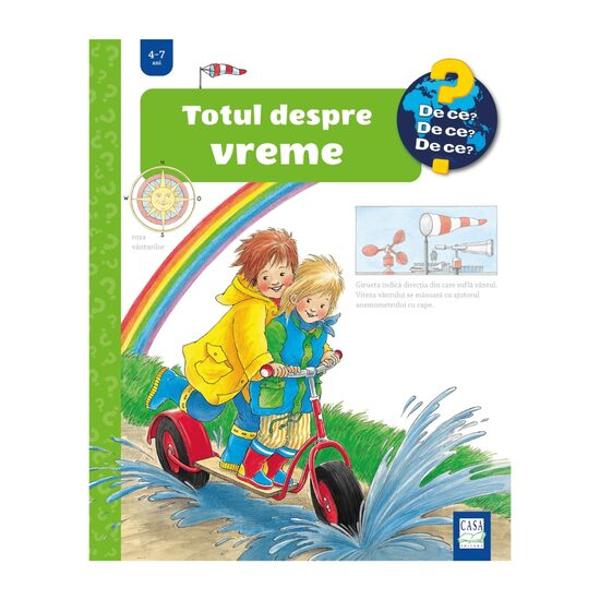 Un atlas detaliat al vremii din care vei afla c&259; ploaia cu fulgerele ei str&259;lucitoare c&259;ldura cu soarele arz&259;tor v&acirc;ntul care sufl&259; tare mi&537;c&acirc;nd norii furtuna grindina ninsoarea &ndash; toate fac parte din registrul magistral al vremiiV&acirc;ntul nu e doar v&acirc;nt ci e aerul care se mi&537;c&259; mai repede sau mai &icirc;ncet de sus &icirc;n jos dinspre uscat sau dinspre mare Anotimpurile nu sunt doar anotimpuri ci sunt 
