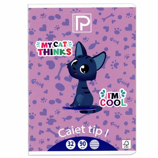 Caiet A5 tip I 32 file PAPERLAND&nbsp;Select - descriere produsDaca sunteti in cautarea unui&nbsp;caiet pentru copii din clasa I va recomandam acest&nbsp;model de tip I&nbsp;de la PAPERLAND&nbsp;cu hartie de grosime superioara 90 gmp&nbsp;Aceasta nu permite patrunderea cernelii pe verso si asigura astfel o scriere curata fara intinari Liniatura speciala cu linii orizontale si linii pe diagonala de ghidaj ofera un&nbsp;excelent suport pentru invatarea scrierii 