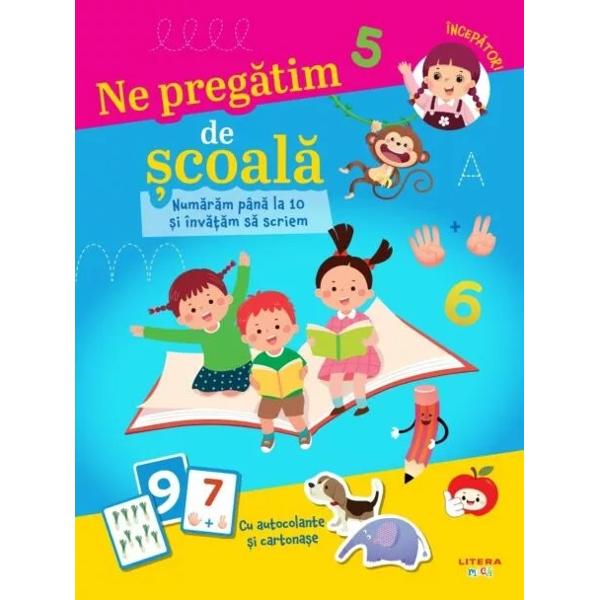 O carte cu activit&259;&539;i distractive &537;i exerci&539;ii de scriere &537;i num&259;rare care include cartona&537;e suplimentare pentru exersare La final autocolantele devin o recompens&259; atractiv&259;