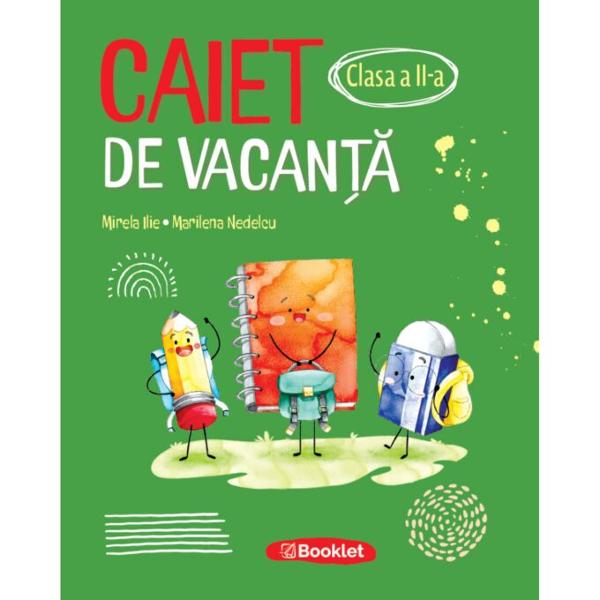 Auxiliarul didactic este aprobat prin OMEN 302208012018Caietul de vacan&539;&259; pentru clasa a II-a este un suport de lucru util pentru fixarea &537;i aprofundarea no&355;iunilor studiate &icirc;n cursul anului &537;colar la disciplinele Comunicare &icirc;n limba rom&acirc;n&259; &537;i Matematic&259; &537;i Explorarea mediuluiCon&355;ine 16 capitole care abordeaz&259; integrat activit&259;&539;ile specifice acestor discipline pornind de la 