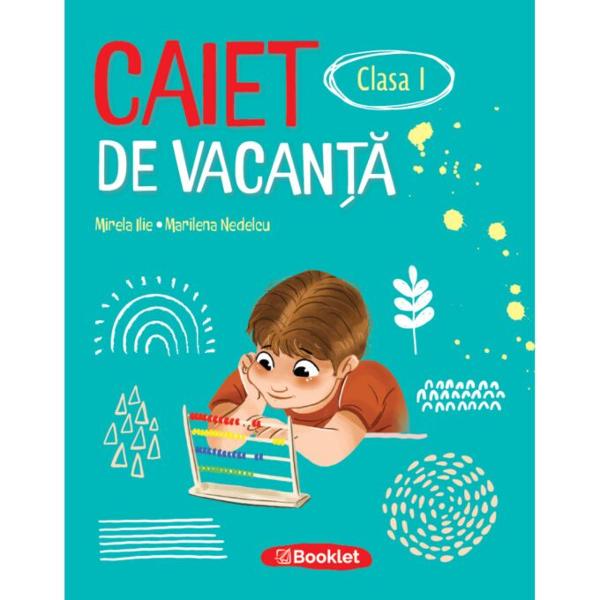 Auxiliarul didactic este aprobat prin OMEN 302208012018Caietul de vacan&539;&259; pentru clasa I este un suport de lucru util pentru aprofundarea no&539;iunilor studiate &icirc;n cursul anului &537;colar la disciplinele Comunicare &icirc;n limba rom&acirc;n&259; &537;i Matematic&259; &537;i Explorarea mediului Con&355;ine 15 capitole structurate pe diferite teme de vacan&539;&259; &icirc;n 