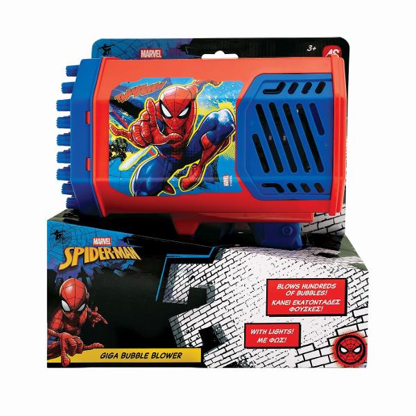 Pistol de facut baloane de sapun Marvel Spider-Man conceputa pentru distractie maxima in aer liber Acest model poate genera sute de baloane intr-un timp foarte scurt transformand orice joaca intr-un spectacol plin de culoare si miscare Designul este inspirat din universul Spider-Man cu grafica dinamica si culori vibrante fiind atractive pentru copii Dispozitivul este usor de utilizare avand un mecanism automat de suflare a baloanelor iar functia de lumini adauga un efect vizual 