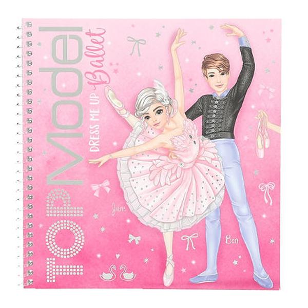 TOPModel &Icirc;mbraca-ma &icirc;n balet 24 de pagini spiralate cu figurine model &537;i 11 coli de stickere cu costume &537;i accesorii de balet grozave Preg&259;te&537;te scena pentru stiluri creative de stickere