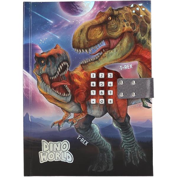 Gandurile secrete sunt rezistente la dinozauri in jurnalul Dino World cu cod si sunet Numai cand introduci codul corect din 4 cifre personalizat incuietoarea se deschide si dinozaurul urla timp de aproximativ 20 de secunde Cu un motiv mare T-rex pe coperta si 80 de pagini cu linii ilustrate color in interiordiv classhidden-xs 