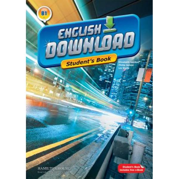 English Download is an exciting new multi-level course The Intermediate level is suitable for students working to achieve an B1 level of competence within the Common European FrameworkKey featurestheme-related units each containing carefully developed tasks designed to develop students reading writing listening and speaking skills as well as build on their vocabulary and grammarReload sections one at the end 