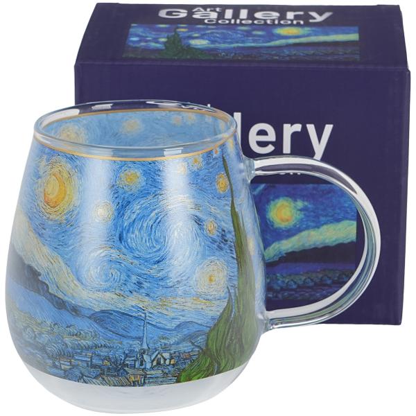 Can&259; de sticl&259;&nbsp;&nbsp;STARRY NIGHT inspirat&259; de pictura lui Van Gogh&nbsp;&nbsp;din colecti&nbsp;&nbsp;Galeria de Art&259;&nbsp; este fabricat&259; din cristal f&259;r&259; plumb combin&acirc;nd elegan&539;a cristalului clasic cu siguran&539;a tehnologiei moderne Acest material impresioneaz&259; prin claritatea 