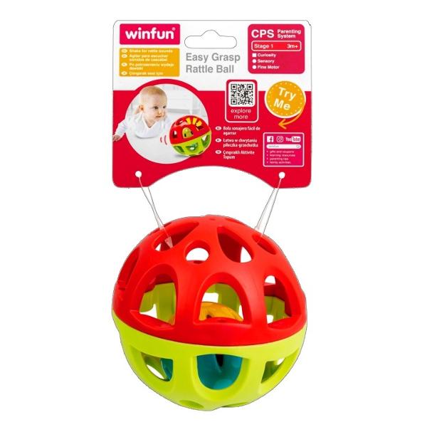Jucaria mingiuta zornaitoare este conceputa special pentru a fi usor de manevrat de catre manutele mici ale bebelusilor Este ideala pentru cei mici incepand cu varsta de 3 luni si peste oferind o experienta interactiva si stimulativa in timpul jocului Forma dimensiunea si greutatea sunt adaptate pentru a fi perfecte pentru manutele delicate ale copiilor mici facilitand astfel manipularea si interactiunea cu jucaria Jucaria produce sunete placute de zornait prin agitare rostogolire sau 