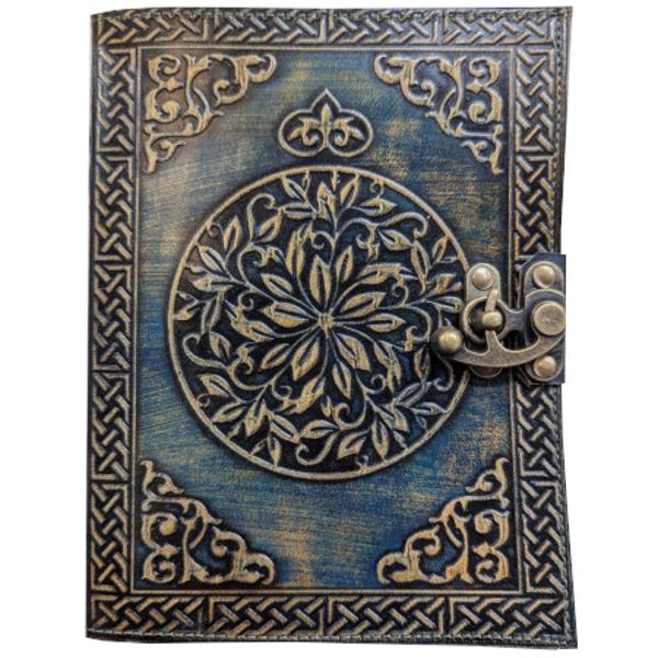 Jurnal Vintage cu pietre naturale inserate in coperta dimensiune&nbsp;&nbsp;20 x 15&nbsp;cm coperti din piele naturala hartie ivory 120 grame Inchizatoare metalica tip ancora