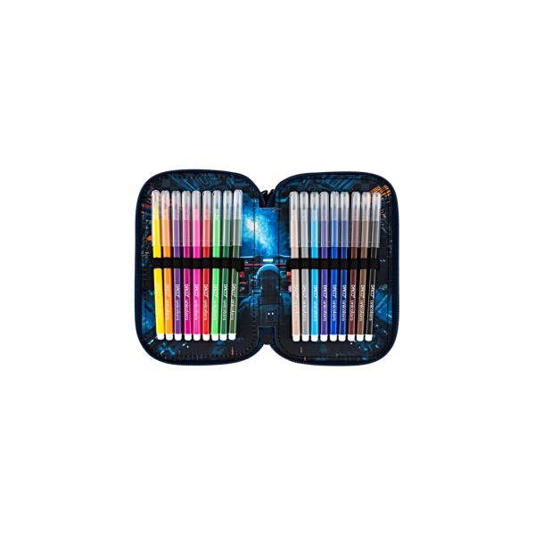 Penar &537;colar triplu echipat DACO &ndash; model Galaxie 3 compartimente 46 piese inclusePenarul &537;colar&nbsp;DACO &ndash; Galaxie&nbsp;impresioneaz&259; printr-un design modern inspirat din universul cosmic cu elemente futuriste &537;i efecte vizuale spectaculoase Este alegerea ideal&259; pentru copiii 