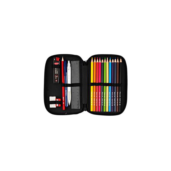 Penar &537;colar echipat dublu &ndash; model ma&537;in&259; de curse compartimentatPenarul &537;colar dublu Ma&537;in&259; de Curse este alegerea perfect&259; pentru copiii pasiona&539;i de vitez&259; &537;i ma&537;ini sport Cu un design dinamic &icirc;n nuan&539;e de ro&537;u &537;i portocaliu ilustr&acirc;nd o ma&537;in&259; 