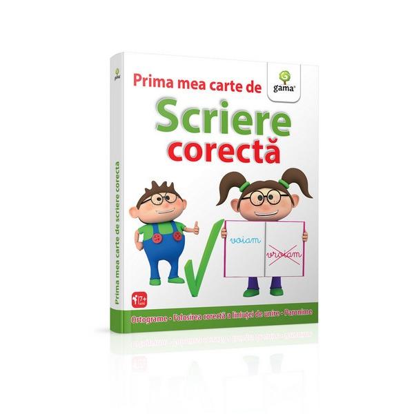 „Prima mea carte de scriere corect&259;” se adreseaz&259; tuturor &537;colarilor care doresc s&259;-&537;i fixeze cuno&537;tin&539;ele de ortografie În prima parte lucrarea explic&259; grupurile de litere &537;i folosirea corect&259; a ortogramelor iar în a doua parte sunt tratate alte situa&539;ii care îi pun pe elevi în dificultate paronimele acordul în num&259;r 