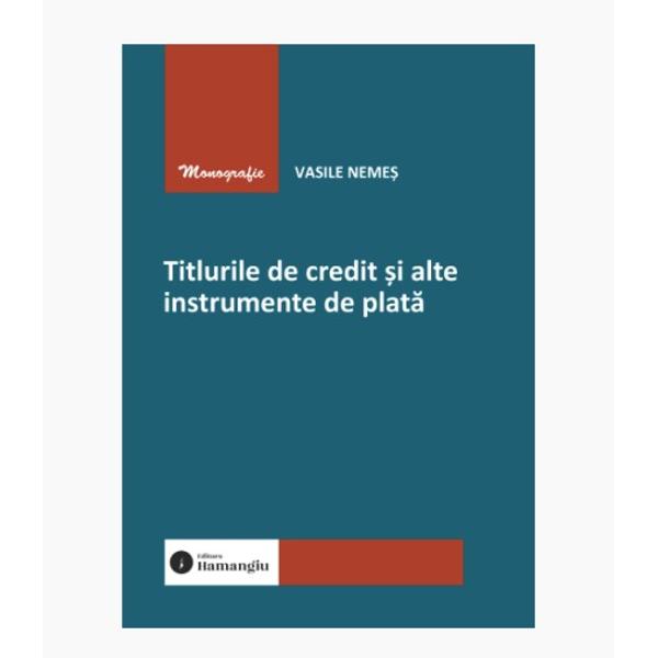 Lucrarea&nbsp;Titlurile de credit &537;i alte instrumente de plat&259;&nbsp;realizeaz&259; o analiz&259; detaliat&259; a principalelor instrumente de plat&259; utilizate &icirc;n cadrul activit&259;&539;ilor comerciale &537;i anume cambia biletul la ordin cecul &537;i acreditivulLucrarea este structurat&259; &icirc;n &537;ase capitole &icirc;n cadrul c&259;rora sunt examinate &icirc;ntr-o manier&259; coerent&259; at&acirc;t aspectele 