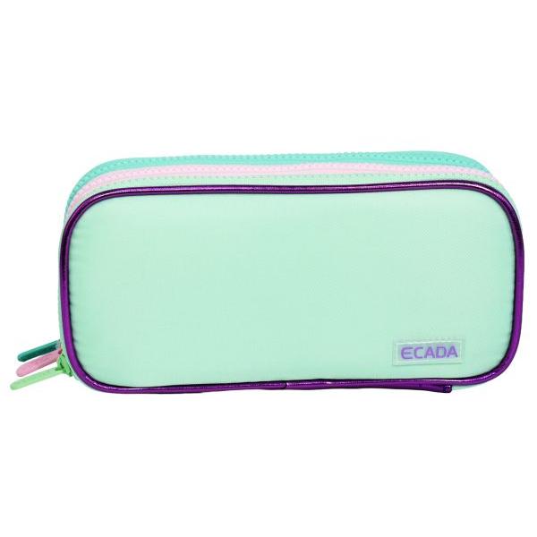 Penar 3 fermoare borset&259; ECADA 78406T &ndash; modern colorat &537;i foarte practicPenarul&nbsp;ECADA 78406T&nbsp;se remarc&259; prin designul s&259;u fresh &icirc;n nuan&539;&259; turcoaz completat de detalii moderne &537;i accente contrastante Este alegerea ideal&259; pentru elevii care &icirc;&537;i doresc un 