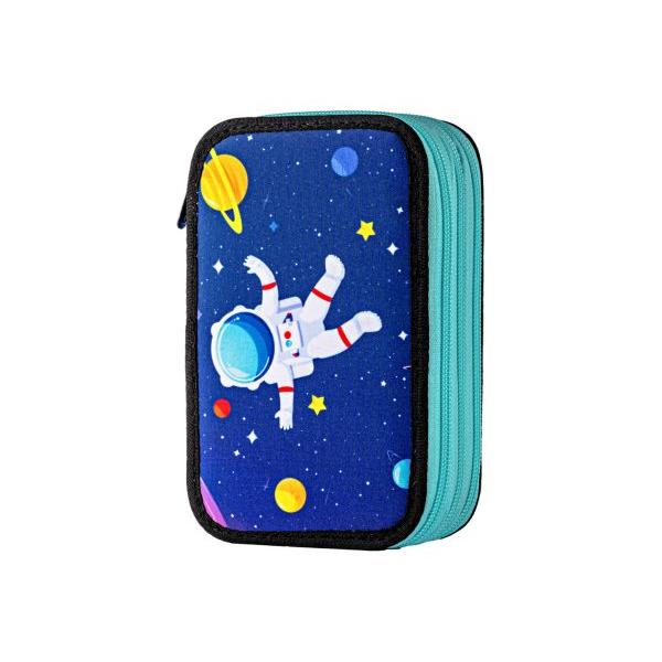 Penar 3 fermoare neechipat Cosmos DACOPenarul &537;colar triplu Cosmos este alegerea ideal&259; pentru copii care &icirc;&537;i doresc un accesoriu practic &537;i atractiv pentru organizarea rechizitelor Cu un design modern &icirc;n nuan&539;e de albastru decorat cu astronaut &537;i planete acest penar &icirc;mbin&259; func&539;ionalitatea cu un aspect inspirat din universRealizat 