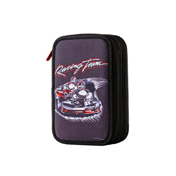 Penar &537;colar triplu &ndash; model circuit kart 3 compartimentePenarul &537;colar triplu Circuit Kart este alegerea ideal&259; pentru copii pasiona&539;i de vitez&259; &537;i competi&539;ii auto Cu un design dinamic inspirat din cursele de karting acest penar ofer&259; un aspect modern &537;i energic perfect pentru &537;coal&259;p data-start381 