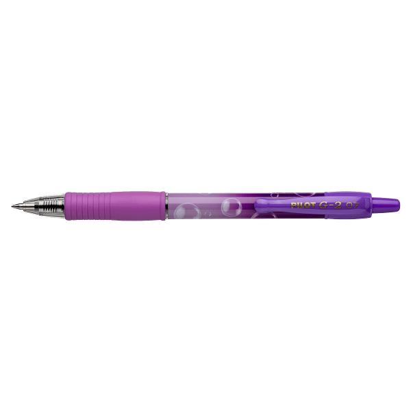 Cufund&259;-te &icirc;n lumea G-2 Bubble unde fiecare pix are un design viu colorat &icirc;mbog&259;&539;it cu motive unice de tip &bdquo;bubble&rdquo; Aceast&259; edi&539;ie limitat&259; &icirc;mbin&259; stilul &537;i creativitatea ad&259;ug&acirc;nd o not&259; de prospe&539;ime fiec&259;rui moment de scrisDisponibil&259; &icirc;n 4 nuan&539;e diferite ale corpului aceast&259; edi&539;ie limitat&259; ofer&259; cerneal&259; albastr&259; potrivit&259; pentru 