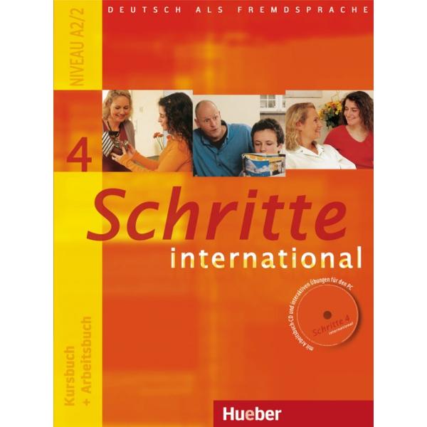 Kursbuch  Arbeitsbuch mit Audio-CD zum Arbeitsbuch und interaktiven Übungen Zielgruppe Erwachsene und Jugendliche ab 16 Jahren in allen Grundstufenkursen A1 bis B1 weltweitLernziel Schritte international 4 führt gemeinsam mit Band 3 zur Niveaustufe A2 und bereitet auf die Prüfung Start Deutsch 