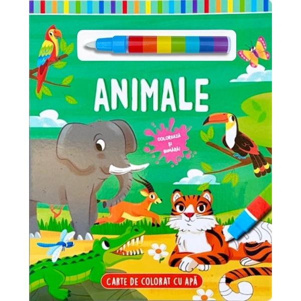 Umple stiloul magic cu ap&259; &537;i &icirc;ncepe s&259; colorezi desenele din aceast&259; carte Apoi distreaz&259;-te num&259;r&acirc;nd animalele de pe fiecare pagin&259;&nbsp;Este simplu &537;i amuzant Dup&259; ce termini las&259; pagina s&259; se usuce &537;i vei vedea cum culorile dispar iar tu po&539;i colora din nou &537;i din nou&nbsp;AVERTISMENT Contraindicat copiilor mai mici de 3 ani Produsul poate 