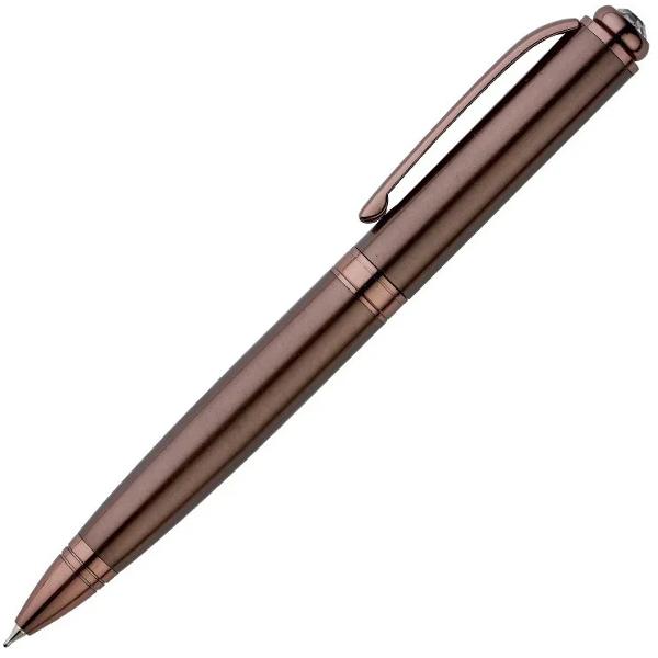 Pix Coffee cu mecanism prin r&259;sucire mina tip Parker culoare albastru v&acirc;rf de 06 mmCorpul de culoare maro-auriu imit&259; nuan&539;ele calde ale cafelei iar mina las&259; miros de cafea pe h&acirc;rtieMod de ambalare cutie metalic&259;