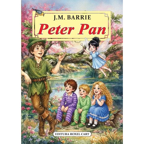 Peter Pan-Poveste ilustrataCartea Peter Pan repovestita de Raluca Ghentulescu dupa J M Barrie este adaptata pentru copiii de gradinita si cei din clasele mici care abia au invatat sa citeasca Ilustratiile colorate stimuleaza creativitatea copiilor care pot vizualiza mai usor firul povestiiTextul cartii are un format mare si este structurat pe paragrafe carora le corespund ilustratii specifice facand cartea usor de urmarit de cititorii incepatoriAceasta carte 