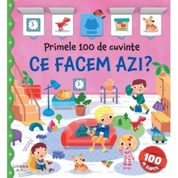 DESCHIDE CLAPETELE NUMESTE OBIECTELE SI INVATAAceasta carte cu clapete ii invita pe cei mici sa caute obiectele ascunse sa invete si sa memoreze primele lor cuvinte Jucandu-se cu clapetele cel mic&nbsp;- isi va dezvolta spiritul de observatie- va repeta cuvinte si va invata sa povesteasca&nbsp;- isi va imbogati si isi va organiza mai bine cunostinteleCu peste 100 de clapete de descoperit micii exploratori se vor distra ore intregi vor fi 