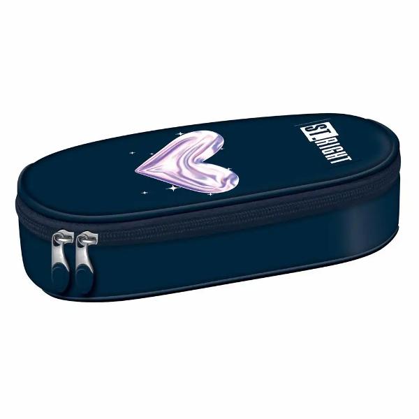 Penarul ST Right PC01 din colectia Moonlight Heart este un penar rigidizat conceput pentru organizarea eficienta a instrumentelor de scris si a rechizitelor mici Are un format compact usor de transportat in ghiozdan potrivit pentru utilizare zilnicaCompartimentul principal este incapator iar clapeta interioara si buzunarul din plasa cu fermoar ajuta la pastrarea ordinii Corpul este rigidizat cu spuma pentru o protectie mai buna a continutului1 compartiment 