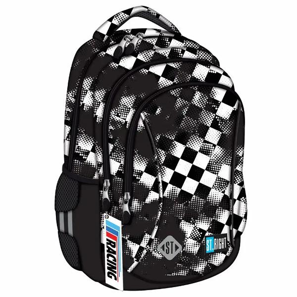 Ghiozdanul Majewski ST Right BP77 din colectia Race Check este conceput pentru o organizare clara si un volum bun de incarcare fiind potrivit pentru utilizarea zilnica Modelul include compartimentare practica si buzunare utile pentru acces rapid la lucrurile esentialePentru confort si siguranta ghiozdanul are spate profilat respirabil bretele reglabile si elemente reflectorizante iar baza intarita ajuta la protectia continutuluiCompartimentare 3 