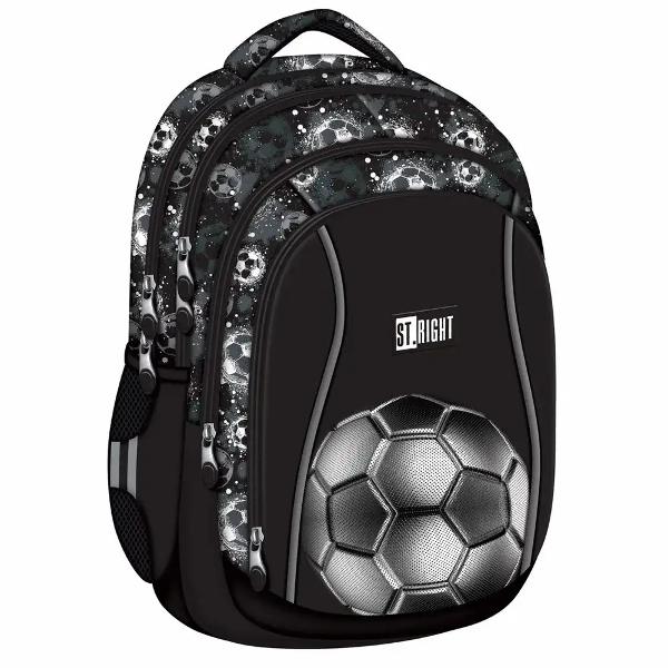 Ghiozdanul Majewski STRIGHT BP04 din colectia Silver Goal este un model cu volum generos creat pentru utilizare scolara zilnica si organizare eficienta Dispune de 4 compartimente si spatiu interior bine gandit inclusiv buzunar cu fermoar pentru accesorii precum incarcatoarePentru confort si siguranta are spate profilat ergonomic si respirabil bretele moi reglabile si curea de piept Baza este intarita si prevazuta cu picioruse de protectie iar materialul impermeabil si 