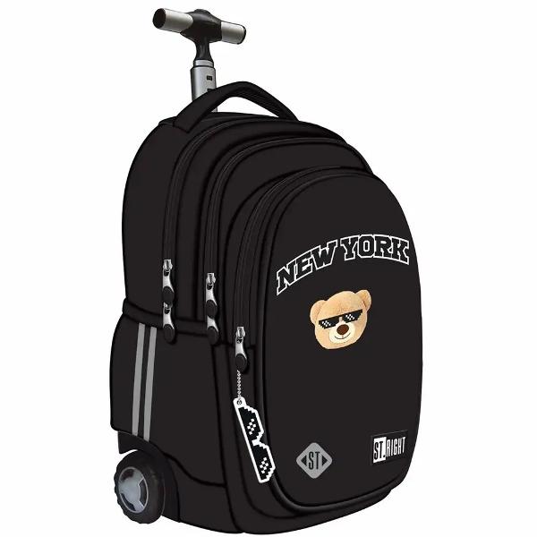 Trollerul STRIGHT TB01 din colectia grafica NYC Mood este un model pe roti conceput pentru transport comod si organizare eficienta Are 4 compartimente si un sistem de transport adaptat pentru o greutate mai mareOfera functionalitati utile pentru scoala si deplasari inclusiv organizator interior spatiu pentru laptop si tableta precum si detalii pentru confort si siguranta in utilizareTip&nbsp;troller pe roti 17 