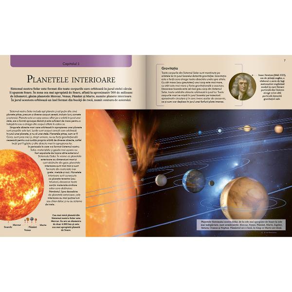 Aceast&259; enciclopedie splendid&259; plin&259; de idei uimitoare &537;i fotografii extraordinare ofer&259; informa&539;ii despre fiecare planet&259; din Sistemul nostru Solar &537;i date importante despre Universul de dincolo de acesta Cartea este atent structurat&259; &537;i bine documentat&259; Fiecare pagin&259; con&539;ine fotografii &537;i ilustra&539;ii de &icirc;nalt&259; calitate care dezv&259;luie secretele planetelor ale asteroizilor &537;i galaxiilor ba 