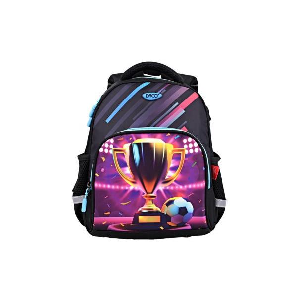 Ghiozdanul&nbsp;DACO&nbsp;cu model &bdquo;Cup&259;&rdquo; este alegerea perfect&259; pentru copiii pasiona&539;i de sport competi&539;ie &537;i victorie Designul modern cu un trofeu auriu &537;i minge de fotbal pe fundal dinamic inspir&259; ambi&539;ie &537;i spirit de campion fiind ideal pentru micu&539;ii energici care ador&259; mi&537;carea &537;i joaca activ&259;p data-start442 