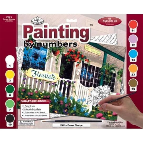 Set Pictura pe Numere Adult Large de la Royal & Langnickel Este potrivit si pentru copii cu varsta peste 8 aniFiecare set contine- un carton special predesenat cu dimensiunile 30 x 40cm;- o pensula;- 10 culori acrilice;- un pliant cu instructiuni