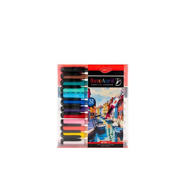 Marker Acrilic cu V&acirc;rf de Pensul&259; &ndash; 12 Culori Clasice Pe Baz&259; de Ap&259; Ideal pentru Art&259; Ilustra&539;ii &537;i Decor pe Toate Suprafe&539;eleDescoper&259; markerul acrilic cu v&acirc;rf de pensul&259; flexibil conceput pentru a-&539;i oferi libertate total&259; de exprimare artistic&259; pe orice tip de suprafa&539;&259; Cu 12 culori clasice intense perfecte pentru pictur&259; ilustra&539;ii caligrafie &537;i decor acest marker este 
