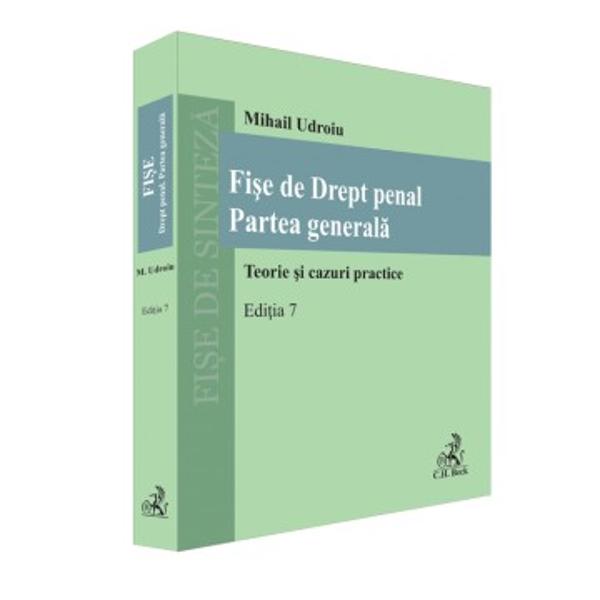 Cu o structur&259; elaborat&259; schematic&259; &537;i cursiv&259; Fi&537;ele de Drept penal Partea general&259; con&539;in comentarii u&537;or de asimilat ale institu&539;iilor de Drept penal Partea general&259; construite &icirc;ntr-o manier&259; logic&259; organizat&259; &537;i totodat&259; aplicativ&259; Fiecare institu&539;ie prezentat&259; este tratat&259; dintr-o dubl&259; perspectiv&259; teoretic&259; &537;i practic&259; structura fi&537;elor 