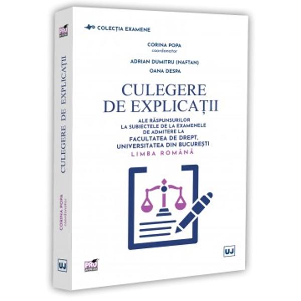 Lucrarea de fa&539;&259; vine &icirc;n &icirc;nt&acirc;mpinarea nevoilor de &icirc;nv&259;&539;are ale candida&539;ilor care se preg&259;tesc pentru sus&539;inerea examenului de admitere la Facultatea de Drept a Universit&259;&539;ii din Bucure&537;ti propun&acirc;nd nu doar un instrument de exersare sistematic&259; ci &537;i un cadru analitic menit s&259; faciliteze &icirc;n&539;elegerea mecanismelor cognitive care stau la baza conceperii subiectelor 