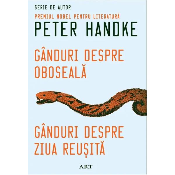 Serie de autor Premiul Nobel pentru literatur&259;Eseul ce deschide acest volum &ndash; G&acirc;nduri despre oboseal&259; &ndash; este o analiz&259; inedit&259; a vie&539;ii private prin prisma oboselii Dac&259; oboseala &icirc;n cuplu este descris&259; drept &bdquo;scindatoare&ldquo; cea &icirc;ntre prieteni este v&259;zut&259; ca &bdquo;o faz&259; fireasc&259;&ldquo; &537;i &bdquo;inofensiv&259;&ldquo; Handke exploreaz&259; existen&539;a cu &icirc;ncetinitorul sub 