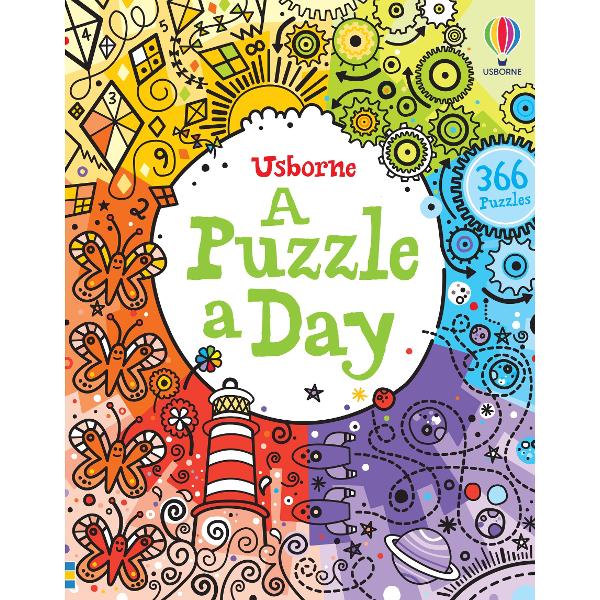 A whole years supply of puzzles in one brightly illustrated book It contains a huge variety of fun challenges including mazes crosswords picture puzzles word searches brain teasers riddles and number hunts Each days puzzle has a different theme from space travel to farms knights and castles the seaside and baking Perfect for keeping children entertained at home or when youre out and about Answers at the back of the book