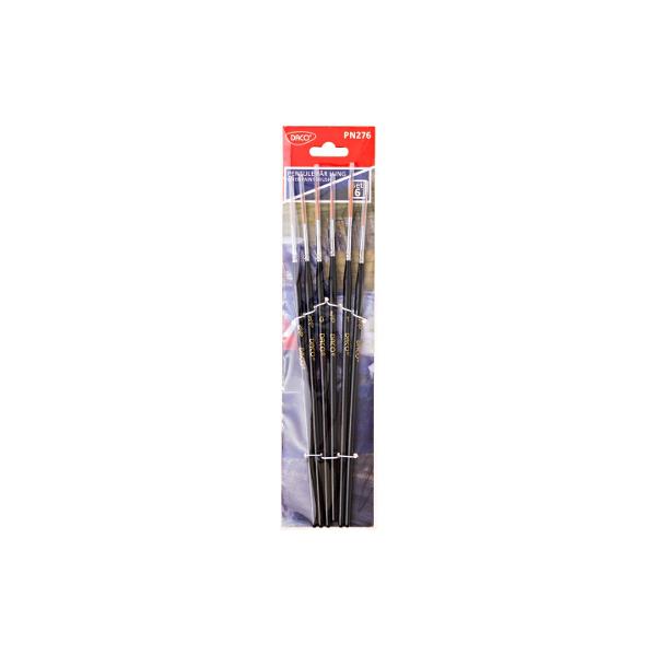 Set pensule pictur&259; DACO 6 buc&259;&539;i &ndash; v&acirc;rf lung p&259;r sintetic 100 50 30 20 0 1Setul de pensule DACO cu v&acirc;rf lung &ndash; 6 buc&259;&539;i este conceput pentru lucr&259;ri de mare precizie fiind ideal pentru trasarea liniilor fine realizarea detaliilor delicate &537;i efectuarea retu&537;urilor finale &icirc;n pictur&259; 