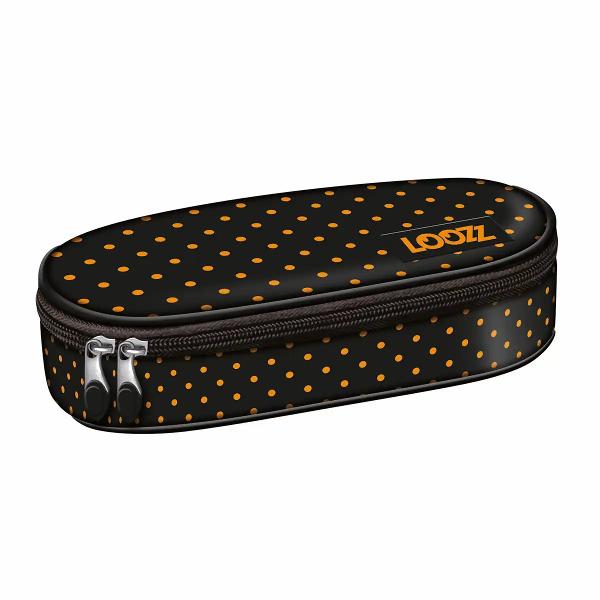 Penar din seria Golden Dots cu un design elegant si practic ideal pentru organizarea instrumentelor de scris si a accesoriilor de birou sau scoalaCaracteristiciModel PC01Design Golden Dots puncte aurii pe fundal negruCompartiment 1 compartiment principalDeschidere Fermoar dubluLogo Vizibil pe partea superioara