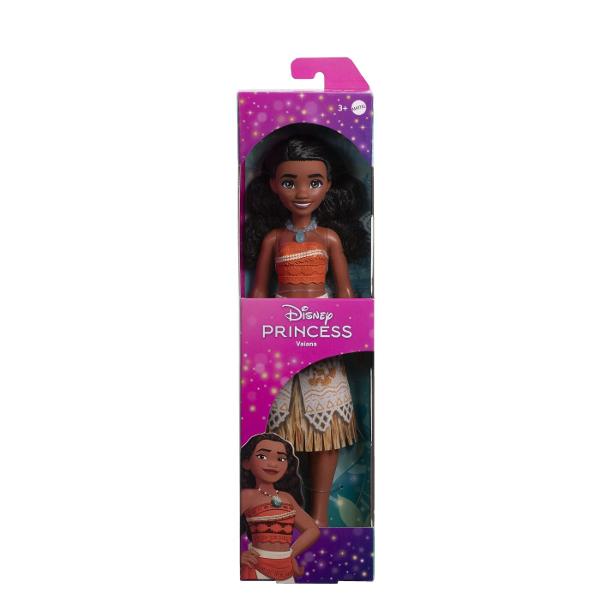 Aceasta papusa din colectia Disney Princess aduce farmecul povestilor clasice intr-o forma moderna si eleganta Modelul este realizat cu atentie la detalii avand o rochie lunga colorata si decorata cu imprimeuri inspirate din universul Disney Parul este coafat cu grija iar expresia delicata a fetei completeaza aspectul prietenos si magic al papusii Papusa este usor de manevrat fiind potrivita pentru joaca zilnica si pentru scenarii imaginative Designul robust si materialele rezistente 