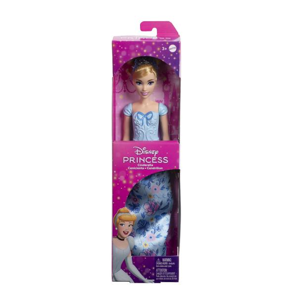Aceasta papusa din colectia Disney Princess aduce farmecul povestilor clasice intr-o forma moderna si eleganta Modelul este realizat cu atentie la detalii avand o rochie lunga colorata si decorata cu imprimeuri inspirate din universul Disney Parul este coafat cu grija iar expresia delicata a fetei completeaza aspectul prietenos si magic al papusii Papusa este usor de manevrat fiind potrivita pentru joaca zilnica si pentru scenarii imaginative Designul robust si materialele rezistente 