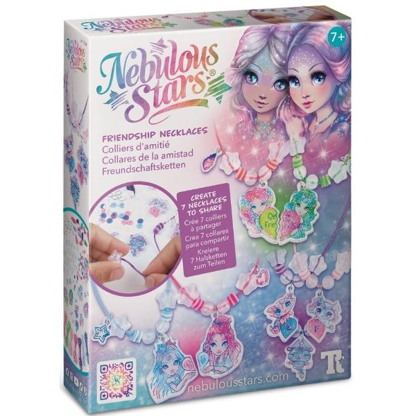 Setul creativ&nbsp;Nebulous Stars Friendship Necklaces&nbsp;este alegerea ideal&259; pentru feti&539;ele care iubesc bijuteriile personalizate &537;i activit&259;&539;ile creative Cu ajutorul acestui kit micu&539;ele artiste pot realiza&nbsp;7 coliere fermec&259;toare ale prieteniei decorate cu m&259;rgele &537;nururi colorate &537;i pandantive ilustrate cu personajele magice 