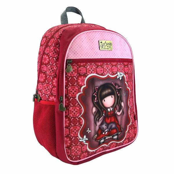 Ghiozdan Gorjuss Ruby 3 compartimente buzunar laptop 33 x 435 x 20 cm poliester Redescopera personajele originale Gorjuss cu ghiozdanul clasic &bdquo;Ruby&rdquo; un accesoriu esential pentru scoala gandit pentru organizare si confort zilnic Dispune de bretele captusite si ajustabile spate captusit si un compartiment interior pentru laptop pentru transport mai comod si mai sigurDesignul este completat de detalii elegante precum placuta metalica cu logo modele 
