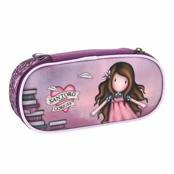 Penar Gorjuss New Heights cu fermoar perimetral 10 x 23 x 6 cm poliester Organizeaza-ti rechizitele cu Penarul Gorjuss New Heights un accesoriu practic pentru scoala cu un design plin de stil si inspiratie din personajele clasice Gorjuss Compartimentul principal cu fermoar pastreaza in siguranta obiectele esentiale iar buzunarul interior din plasa cu fermoar iti ofera acces rapid la lucrurile marunteFunctional si usor de folosit penarul este completat de un detaliu 