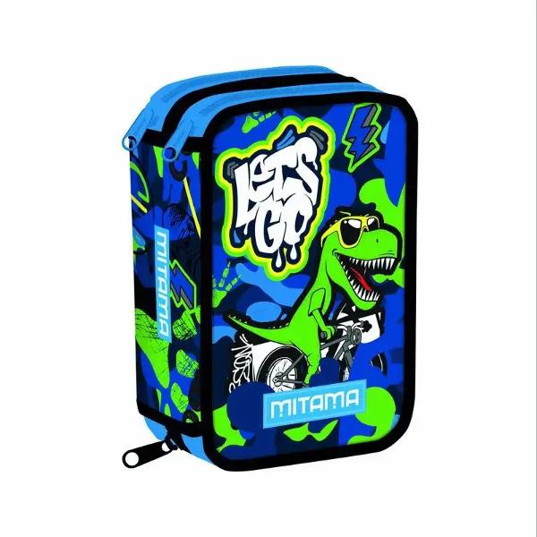 Penar triplu CoolDino 47 piese cu pix stergabil SpinnyPenar triplu CoolDino echipat cu 47 de piese pentru scoala cu instrumente de scris si accesorii utile organizate in compartimente multipleSetul include un pix SPINNY cu cerneala stergabila albastru si rosu alaturi de pixuri creioane carioci si accesorii precum rigla ascutitoare si lipiciTip penar tripluTema CoolDinoNumar piese 47Pix SPINNY cu cerneala 