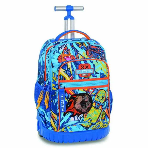 Ghiozdan troler MAXI RUN FunnySport 33 L 37 x 27 x 47 cm 2 compartimente roti cauciuc Ghiozdanul troler MAXI RUN FunnySport este conceput pentru transport confortabil si rezistenta ridicata fiind o alegere practica pentru utilizare zilnica Manerul reglabil permite ajustarea la inaltimea dorita iar rotile mari din cauciuc ajuta la trecerea mai usoara peste denivelariOfera capacitate generoasa si organizare eficienta cu doua compartimente principale si un buzunar 